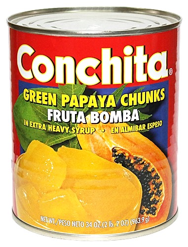 Conchita frutabomba / papaya chunks in syrup.  34 oz